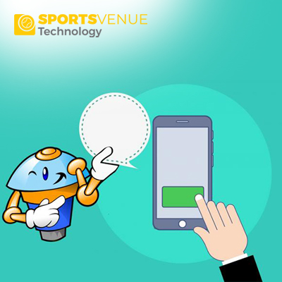 AI chatbot interface assisting fans in a sports venue