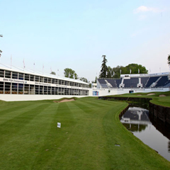 Arena Group BMW PGA Championship at Wentworth Club Arcus structure Clearview seating system