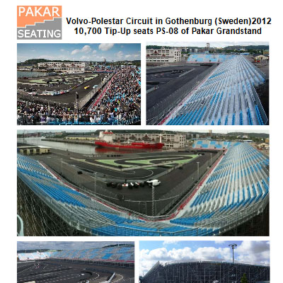 Volvo-Polestar Circuit in Gothenburg (Sweden)2012 | 10,700 Tip-Up seats PS-08 of Pakar Grandstand