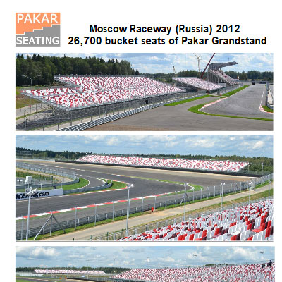 Moscow Raceway (Russia) 2012 | 26,700 bucket seats of Pakar Grandstand
