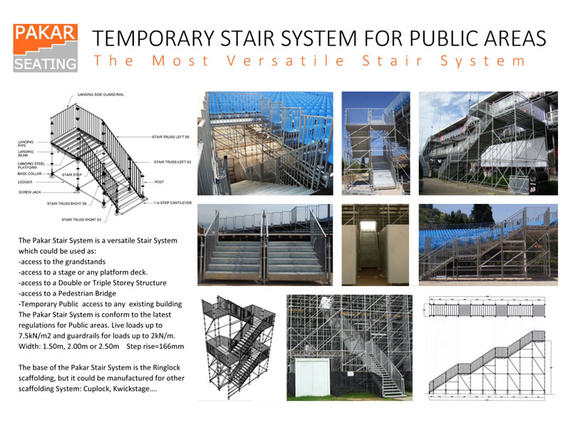 Temporary Stair System For Public Areas