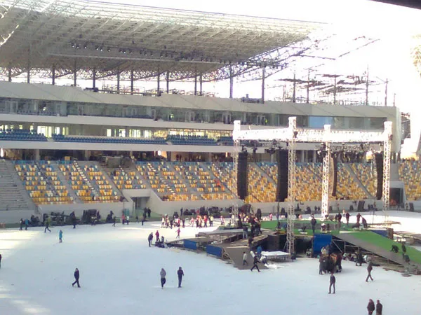 Arena Lviv, Ukraine - set up ready for action